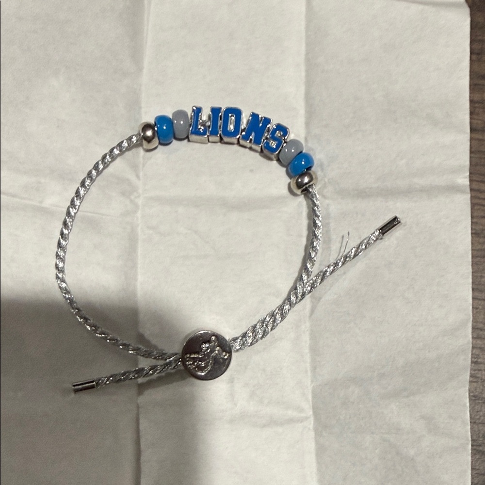 Detroit Lions BaubleBar Blue and Silver Bracelet